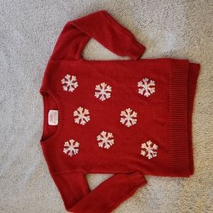 Justice Red Snowflake Sweater- girls size 10
